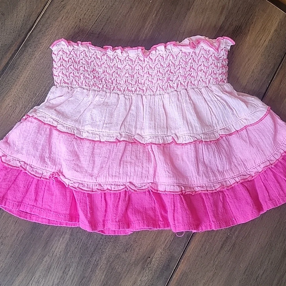 Gymboree Pink Ruffled Tiered Skirt Sz 12-18M
